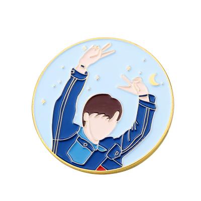 China Custom fun China made kpop enamel pin badge clothing lapel pin badge for sale