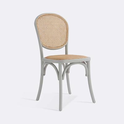 China Removable Wicker Cover Chairs Fabricating High Back Antique Chairs Wood Dining Chair Rattan Furniture for sale