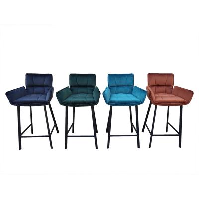 China Beautiful modern wholesale good quality fabric dining chair kitchen restaurant bar stool umpire chair for sale