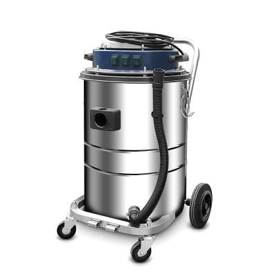 China Big Power Hotel 70l Industrial Stainless Steel Commercial Floor Wet & Dry Vacuum Cleaner for sale