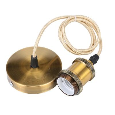 China E27 E27 Brass Led Lamp Holder Bracket E27 Lighting Accessories Retro Lamp Rope Socket Aluminum Diy Lamp for sale