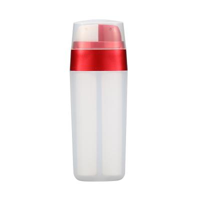 China Factory Price Cosmetic Double Pump Airless Pump Bottle 2 In 1 Lotion Bottle for sale