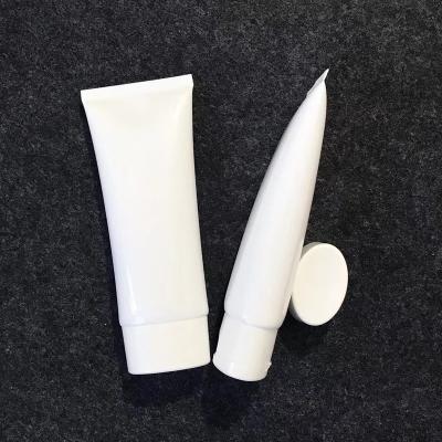 China Cosmetics Packaging Material 50ml 100ml White Detergent PE Plastic Pipe Cosmetics Hose for sale