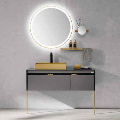 China Fashion Modern Stainless Steel Furniture Lead Bath Smart Mirror Modern Bathroom Cabinet for sale