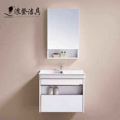 China New Eco-friendly Design Wall Mounted Ceramic Vanity Water Proof Modern White Bathroom Mirror Cabinet for sale