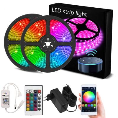 China Lighting Controller Smart IP65 WiFi 24 Keys Control RGB LED Strip Light 5m 16.4ft Outdoor Waterproof 12V Strip Light For Decoration for sale