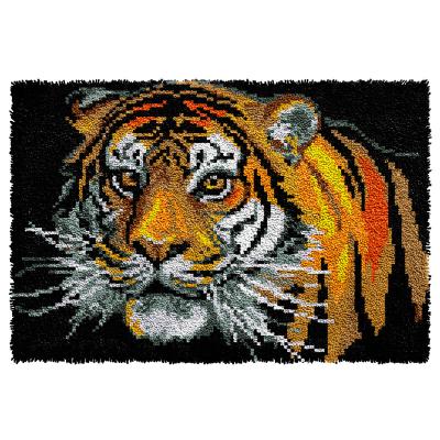 China Europe HOT Sale DIY Latchhook Kit King Craft Tiger Embroidery Sewing Latch Hook Handmade Kits Rug Making Kits Carpet for sale