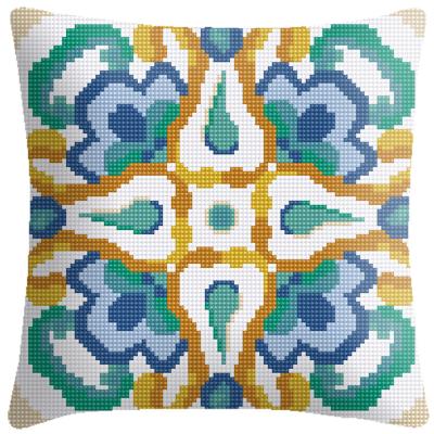 China High Quality Geometric Handmade Pillow Fabric DIY Europe Cotton 6CT Cushion Stitch Cross Embroidery Needlework Kit for sale