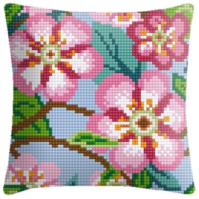 China 2022 NEW Europe Cross Stitch Cushion Cover Luxury Embroidery Cross Stitch Flower Rose Decorative Pillow Cover for sale