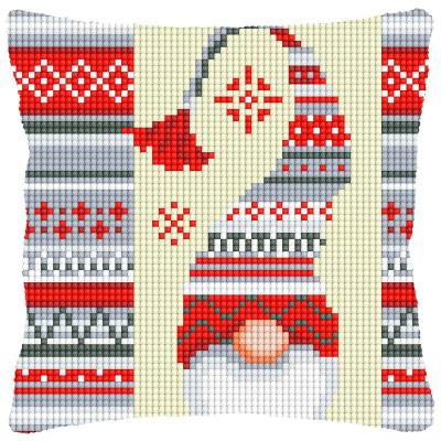 China 2022 NEW Europe Cross Stitch Cushion Covers Gnomes Handmade Embroidered Pillow Case Sets Stamped Cross Stitch Kit Needlework for sale