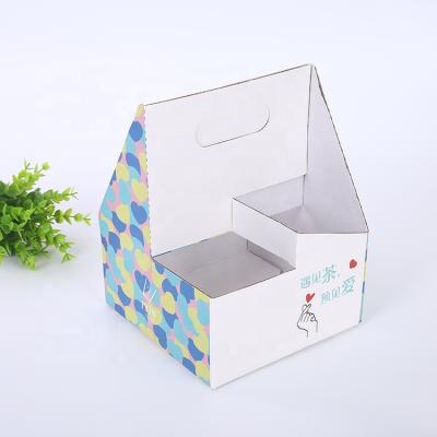 China Materials Manufacturers Recycled Wholesale Paper Coffee Double Cup Holder Bag Paper Portable Takeaway Cup Holder for sale