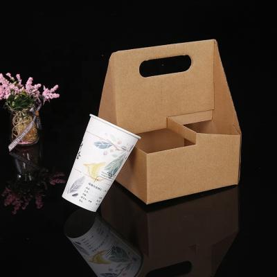 China Factory Direct Selling 4 Evaluation Factory Direct Selling Disposable Eco Friendly Biodegradable Biodegradable Coffee Cup Paper Holder Tea Cup Craft Carrier for sale