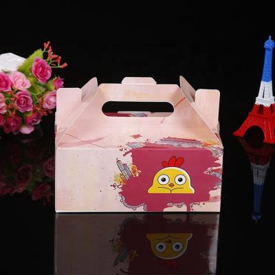 China Customized Customized Cardboard Paper 6 Holes Cupcake Box , Cup Cake Take Out Box With Handle for sale