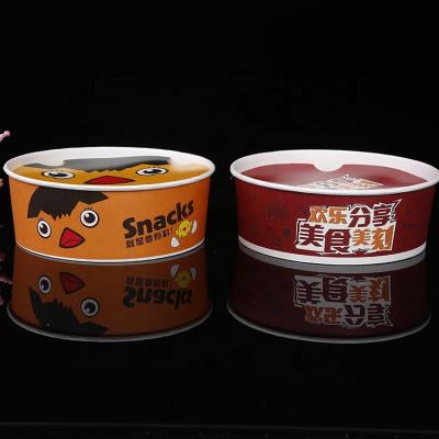 China Custom Logo Paper Bowl Noodles Paper Cups Disposable Food Packaging for sale