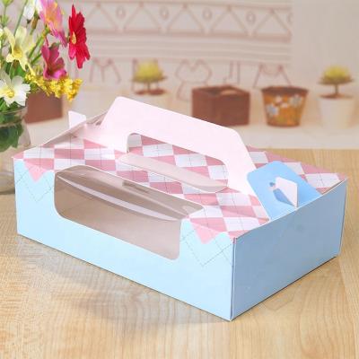 China Customized custom cake boxes, cupcake boxes with plastic window for sale