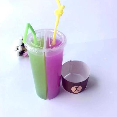 China Disposable Eco-Friendly Biodegradable Split Boba Cup, Disposable PP Plastic Cup, Bubble Tea Brew Popping Boba Supplier for sale