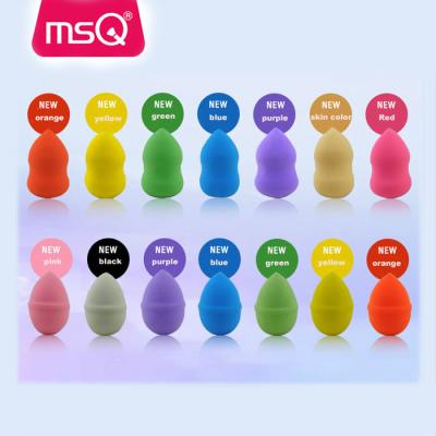 China Cosmetic Sponge MSQ Fashion Non-Latex Sponge &Wood Handle Puff Powder Puff for sale