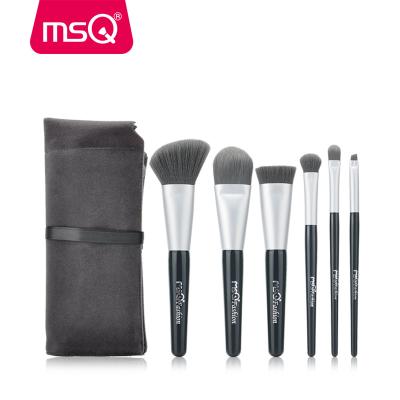 China Angular Blush MSQ 6pcs Gray Synthetic Hair Professional Make Up Brushes Private Label Cosmetics Makeup Brushes for sale