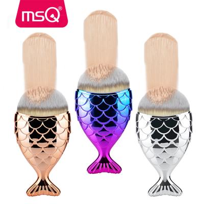 China New Design Flat Brush MSQ Mermaid Makeup Highlighting Brush Label Base Custom Brush for sale