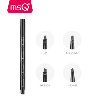 China Angular Blush Multifunctional MSQ Lip Eyeshader Eyebrow Sponge Travel 4 in 1 Makeup Brush for sale