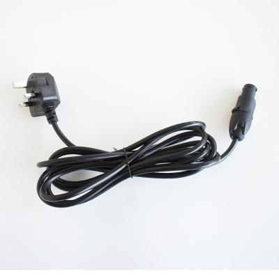 China Custom UK Standard Power Cord Electronic to PowerCON TRUE1 Connector Power Cord Leads for sale