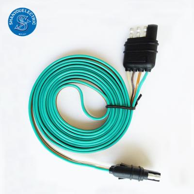 China Automotive Trailer Marine Farm Implement Wire Harness 4 Pin Cable Assembly Customized Harness Truck for sale