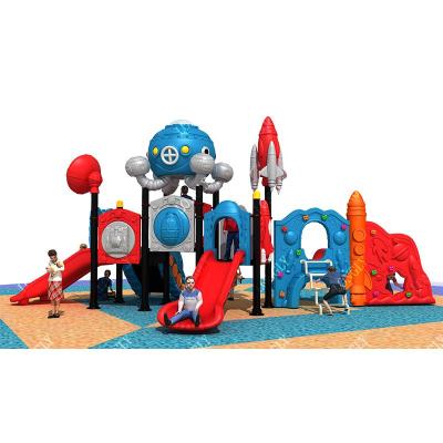 China Plastic And Galvanized Steel Tube Playset Outdoor Playground Set With Climbing Wall for sale