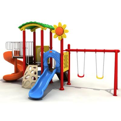 China 114 Galvanized Steel Tube And LLDPE New Product School Garden Kid Toy Slide With Swing Sets Equipment Outdoor Playground For Kids for sale