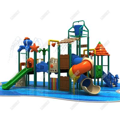 China LLDPE and 114mm Galvanized Steel Tube Kids Water Park Games Kids Water Park Slide Equipment for sale