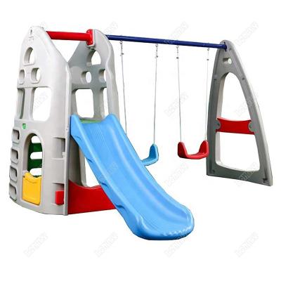 China Seat Strong Backyard Swing Toy Plastic Slides And Swings Set For Kids Kindergarten for sale