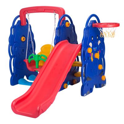 China Safe High Quality Plastic Kids Toy Indoor Slide And Swing For Kindergarten for sale