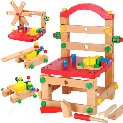 China Wholesale High Quality Wooden Tool Innovative Chair Wooden Kids Study Toys for sale