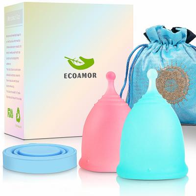 China 100% Eco-Friendly Reusable Silicone Medical Grade Silicone Health Care Menstrual Cups for sale