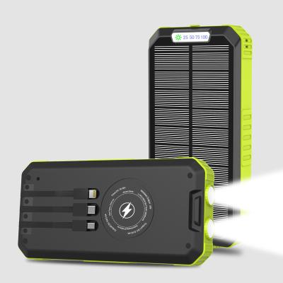 China Support Wholesale Waterproof Rechargeable Portable 30000mah Phone Solar Charger for sale