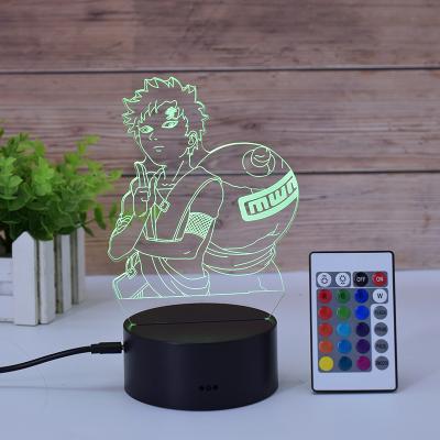 China EUROPEAN 3d led cute kids table lamp for baby color changing kids illusion usb anime colorful night decorative light small dim for sale