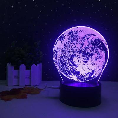 China Room Decor Novelty Bedroom Decoration USB Moon Lamp Earth Shape Night Light For Baby for sale