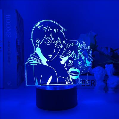 China 3d Lamp Anime Haikyuu Acrylic Led Light For Children Kid Bedroom Decor Night Light Birthday Gift Manga Gadget Haikyuu Lamp for sale