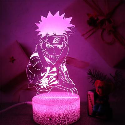 China EUROPEAN Customed Creative Anime Gifts 3D Lamp Kids Bedroom Multicolor Acrylic Illusion Night Light for sale