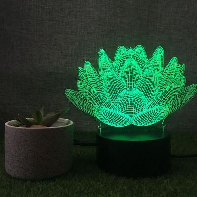 China Wholesale Black Decor USB Mini Table Night Light Lamp Base 5V Lamparas 3D LED Room Decoration OEM Novelty Design for sale