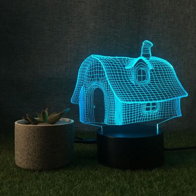 China 3D Color Changing Table Lamp USB Baby Gift Residential Remote Control Acrylic Battery Operated Creative Night Light for sale