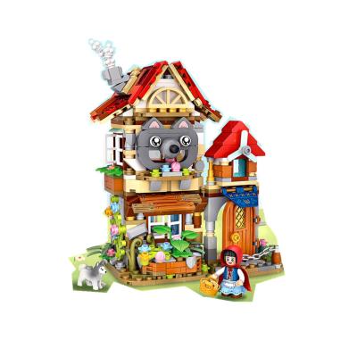 China Building Toy Creative Building Blocks Toys Forest Cabin Building Blocks Assembling Educational Toys for sale