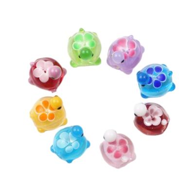 China New Handmade Decoration Murano Lampwork Glass Animal Turtle Beads Glass Beads For DIY Jewerly Making for sale