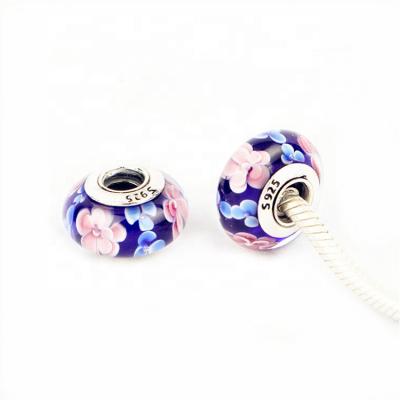 China DIY Jewelry Making Beads Diy Jewelry Silver Charm Beads Glass Necklace Pendant Glass Beads for sale