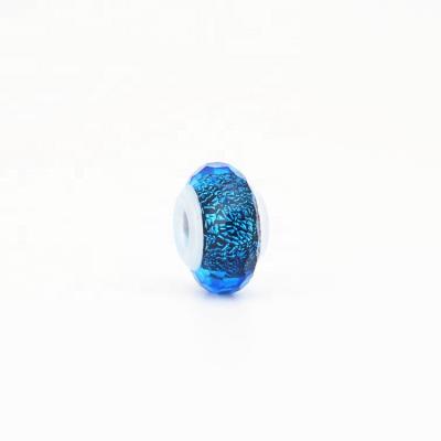 China European and American fashion hot selling factory around loose Murano faceted glass bead for jewelry making for sale