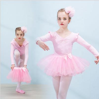 China High Quality Elastic Girls Kids Tops Dancing Skirt Performance Clothing Cotton Belly Dance Skirts for sale