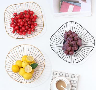 China Morden High Quality Home Decoration Metal Fruit Basket Kitchen Storage Rack for sale