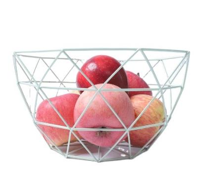 China Creative Morden Home Decoration Metal Fruit Basket Snacks Storage Rack for sale