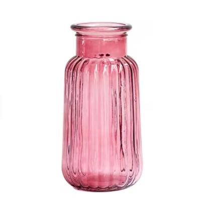 China SIMPLE American Decorative Home Decoration Flower Top Tabletop Living Room Style Glass Vase Size 12*20cm for sale