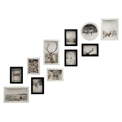 China Beautiful 24x18 Photo Picture Frames Group Resin Rectangle Or Round Frames Without Mat For Wall Display for sale