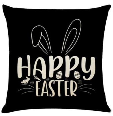 China Hot Selling Home Decorative 45*45cm Easter Day Pillow Case Cushion Cover for sale